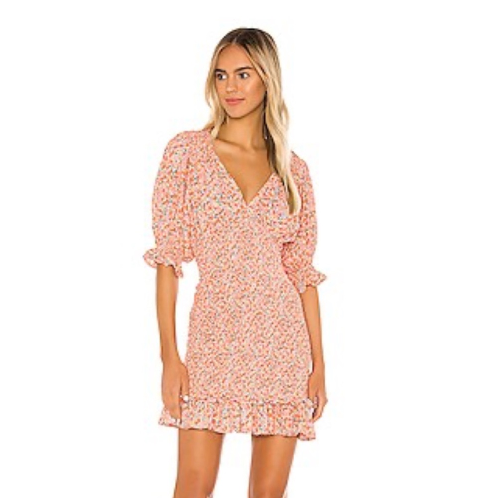 Faithfull The Brand Margherita Mini Dress in Mathiola Flora